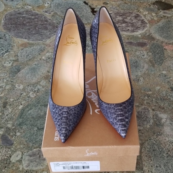 NWT Christian Louboutin Gray Python Pumps - Picture 3 of 8